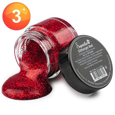 Superstar Glittergel rood