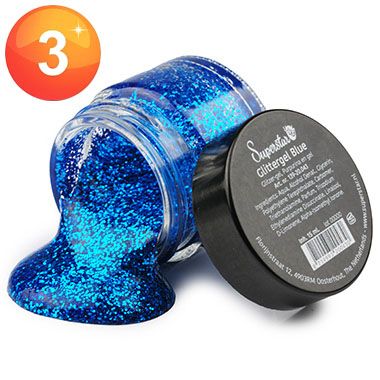 Superstar Glittergel blauw